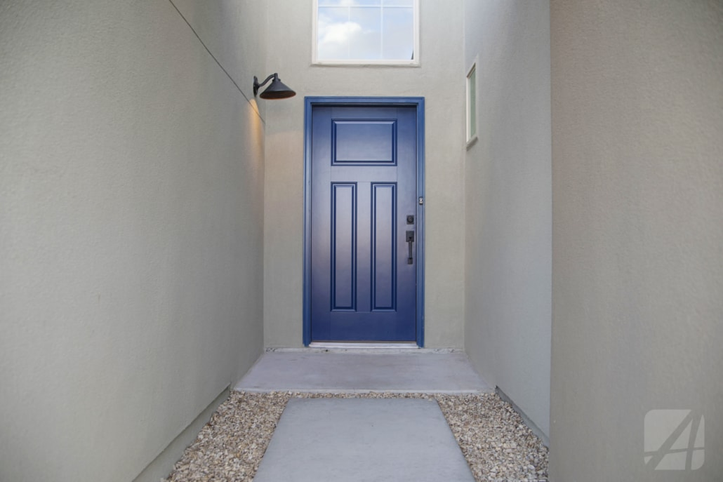 door, home, arista development, blue, porch